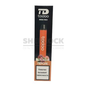 Электронная сигарета TODOO MEGA MAX 2500 (Яблоко персик) купить с доставкой в СПб, по России и СНГ. Цена. Изображение №7. 