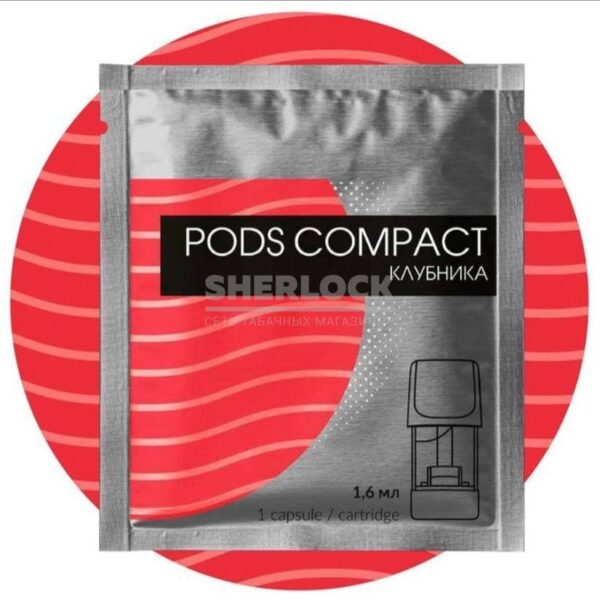 Капсула  Pods Compact для Logic 1,5% Клубника купить с доставкой в СПб, по России и СНГ. Цена. Изображение №6. 
