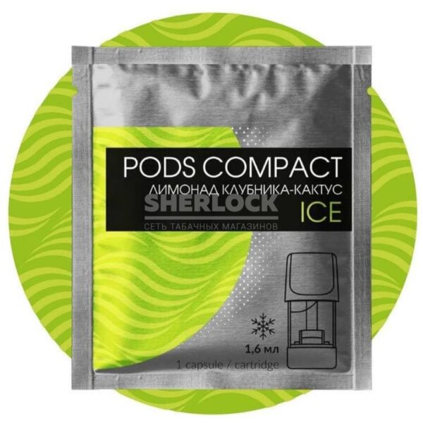 Капсула  Pods Compact для Logic 1,5 % Лимонад клубника кактус айс купить с доставкой в СПб, по России и СНГ. Цена. Изображение №6. 