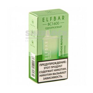 Электронная сигарета ELF BAR BC1600 (Зеленое Яблоко) купить с доставкой в СПб, по России и СНГ. Цена. Изображение №8. 