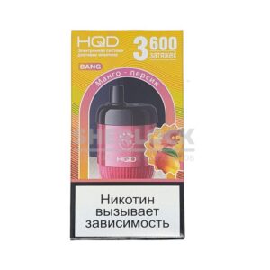 Электронная сигарета HQD BANG 3600 (Манго Персик) купить с доставкой в СПб, по России и СНГ. Цена. Изображение №32. 