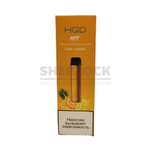 Электронная сигарета HQD HIT 1600 (Лайм-ананас) купить с доставкой в СПб, по России и СНГ. Цена. Изображение №3.
