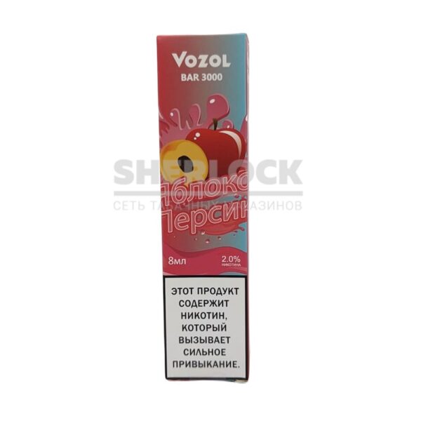 Электронная сигарета VOZOL BAR 3000 (Яблоко персик) купить с доставкой в СПб, по России и СНГ. Цена. Изображение №6. 
