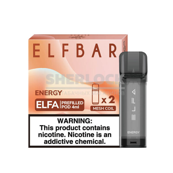 Картридж Elf Bar Elfa - Energy (Энергетик) купить с доставкой в СПб, по России и СНГ. Цена. Изображение №6. 