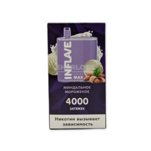 Электронная сигарета INFLAVE MAX 4000 (Миндальное Мороженое) купить с доставкой в СПб, по России и СНГ. Цена. Изображение №2.