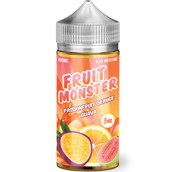 Жидкость Fruit Monster P.O.G. (Passionfruit Orange Guava) (100 мл) купить с доставкой в СПб, по России и СНГ. Цена. Изображение №6. 