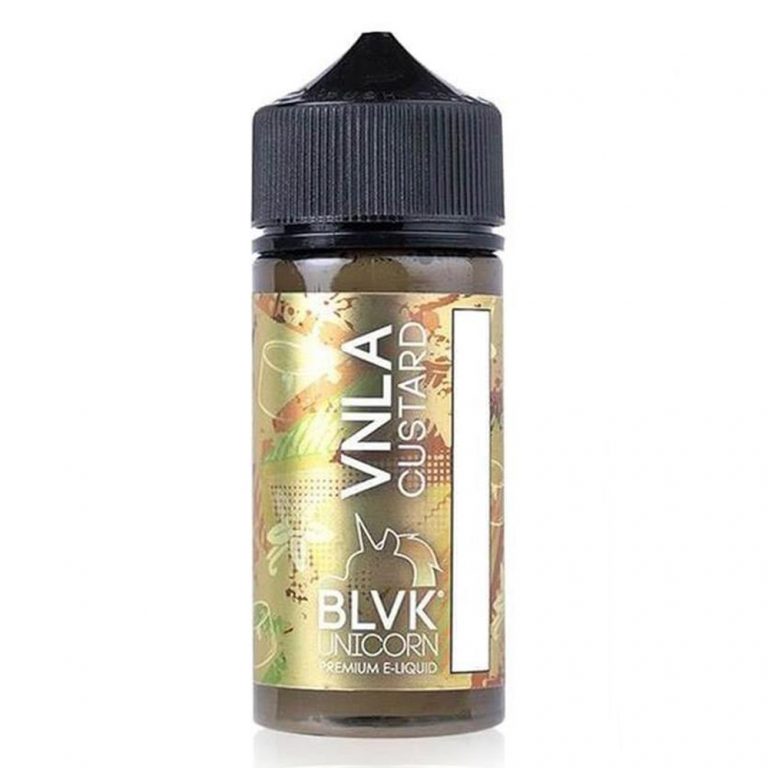 B l v c k. Vanilla Custard Vape Juice. BLVK.