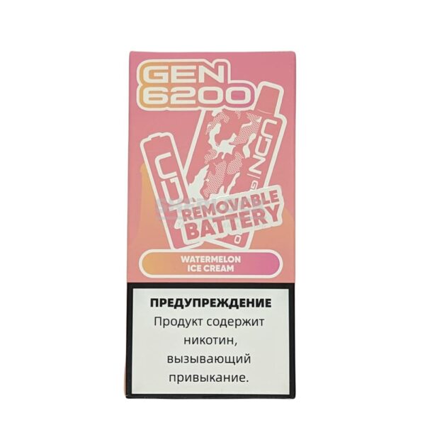 Электронная сигарета UDN GEN 6200 (Арбузное мороженое) купить с доставкой в СПб, по России и СНГ. Цена. Изображение №6. 
