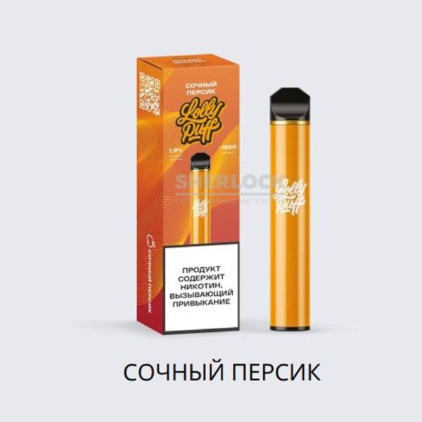 Электронная сигарета LOLLY PUFF 1500 (Персик) купить с доставкой в СПб, по России и СНГ. Цена. Изображение №6. 