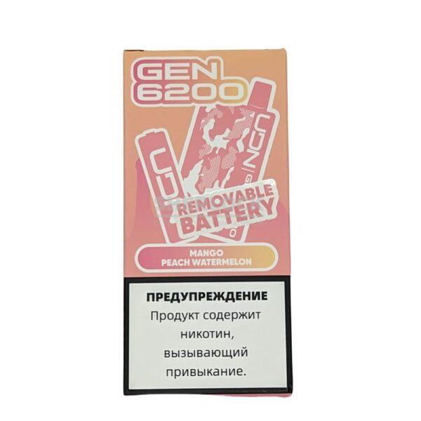 Электронная сигарета UDN GEN 6200 (Манго персик арбуз) купить с доставкой в СПб, по России и СНГ. Цена. Изображение №6. 