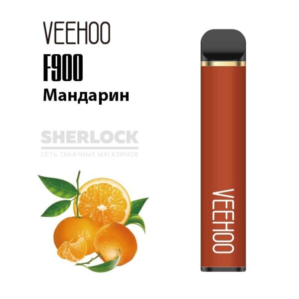 Электронная сигарета VEEHOO F900 1200 (Мандарин) купить с доставкой в СПб, по России и СНГ. Цена. Изображение №6. 
