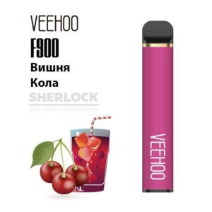 Электронная сигарета VEEHOO F900 1200 (Вишня кола) купить с доставкой в СПб, по России и СНГ. Цена. Изображение №14. 