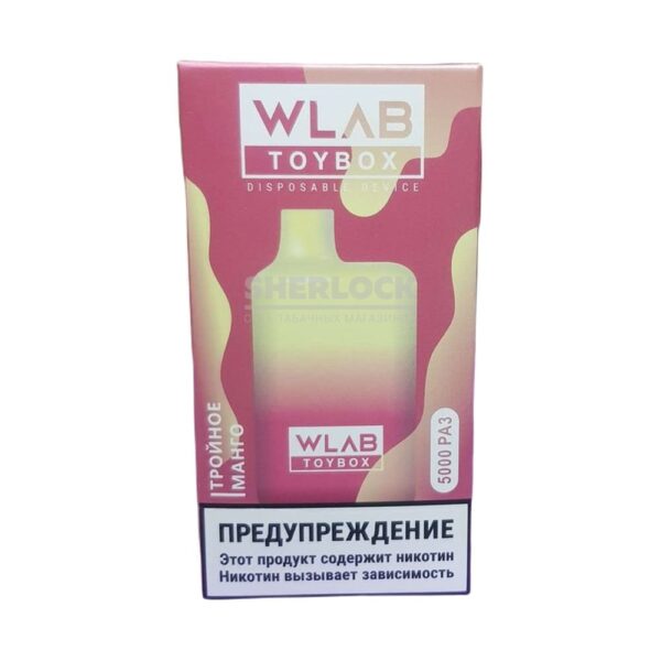 Электронная сигарета WLAB TOYBOX 5000 (Тройное манго) купить с доставкой в СПб, по России и СНГ. Цена. Изображение №6. 