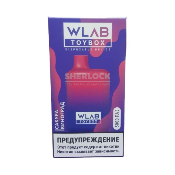 Электронная сигарета WLAB TOYBOX 5000 (Сакура Виноград) купить с доставкой в СПб, по России и СНГ. Цена. Изображение №6. 