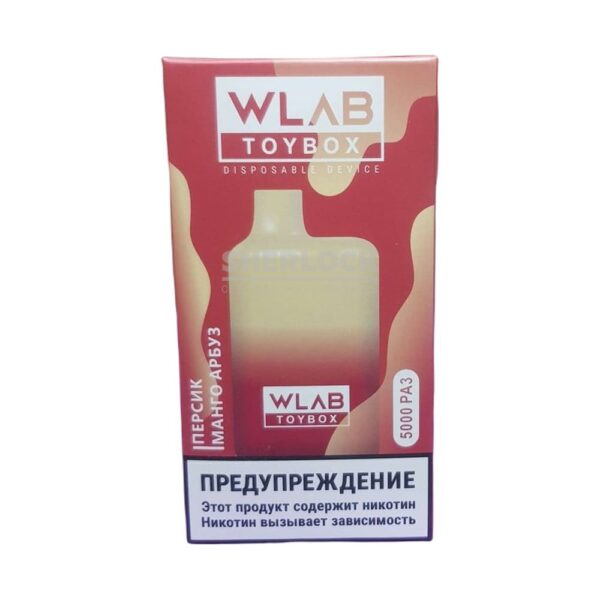Электронная сигарета WLAB TOYBOX 5000 (Персик манго арбуз) купить с доставкой в СПб, по России и СНГ. Цена. Изображение №6. 