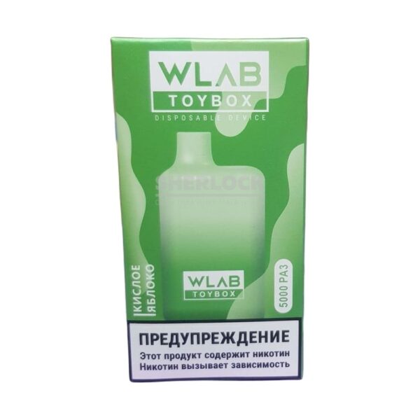 Электронная сигарета WLAB TOYBOX 5000 (Кислое яблоко) купить с доставкой в СПб, по России и СНГ. Цена. Изображение №6. 