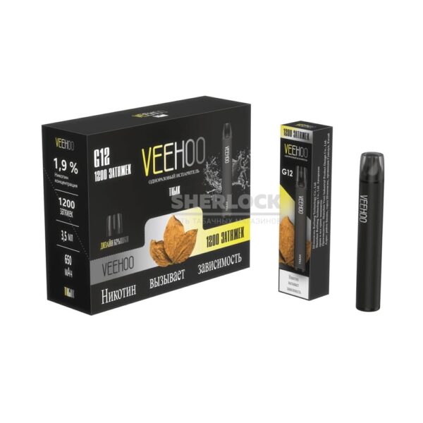 Электронная сигарета VEEHOO G12 1200 (Табак) купить с доставкой в СПб, по России и СНГ. Цена. Изображение №6. 