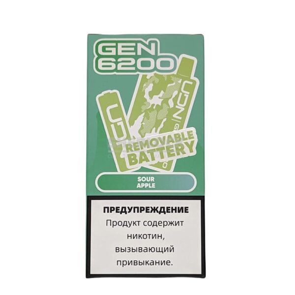 Электронная сигарета UDN GEN 6200 (Кислое яблоко) купить с доставкой в СПб, по России и СНГ. Цена. Изображение №6. 
