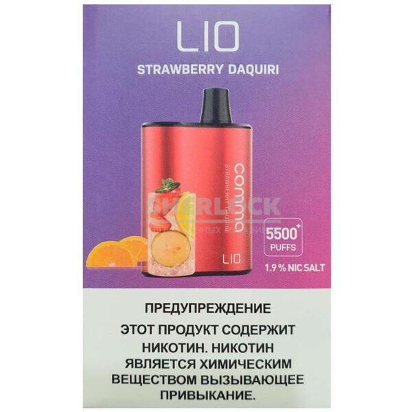 iJoy Lio Comma 5500 Strawberry DAQUIRI (Клубничный Дайкири) купить с доставкой в СПб, по России и СНГ. Цена. Изображение №6. 