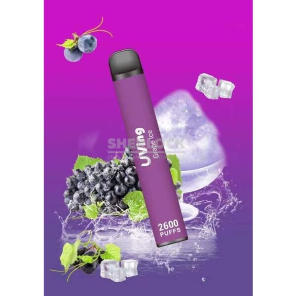 Uving S1 Grape ice (Виноград-холодок) 2600 затяжек купить с доставкой в СПб, по России и СНГ. Цена. Изображение №6. 