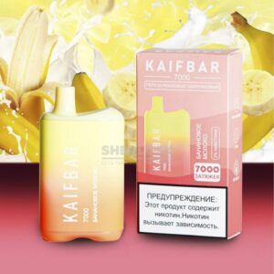 Электронная сигарета KAIFBAR 7000 (Банановое молоко) купить с доставкой в СПб, по России и СНГ. Цена. Изображение №14. 