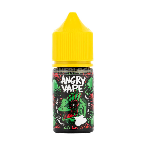 Жидкость Angry Vape Salt 30 мл 2% (20 мг/мл)  Хамелеон RGB (Зеленое яблоко Вишня) купить с доставкой в СПб, по России и СНГ. Цена. Изображение №6. 