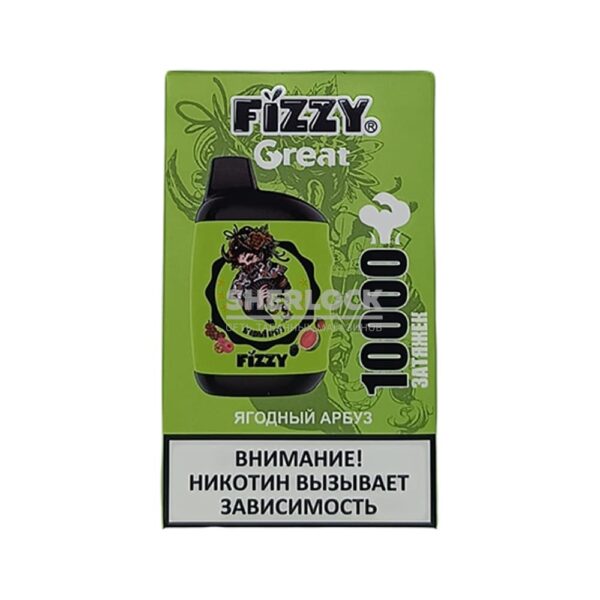 Электронная сигарета FIZZY GREAT 10000 (Ягодный арбуз) купить с доставкой в СПб, по России и СНГ. Цена. Изображение №6. 