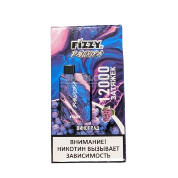 Электронная сигарета Fizzy Pandora 12000 (Виноград) купить с доставкой в СПб, по России и СНГ. Цена. Изображение №6. 