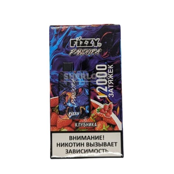 Электронная сигарета Fizzy Pandora 12000 (Клубника) купить с доставкой в СПб, по России и СНГ. Цена. Изображение №6. 
