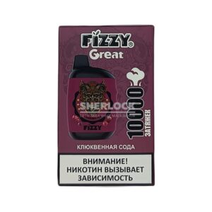 Электронная сигарета FIZZY GREAT 10000 (Клюквенная сода) купить с доставкой в СПб, по России и СНГ. Цена. Изображение №3.