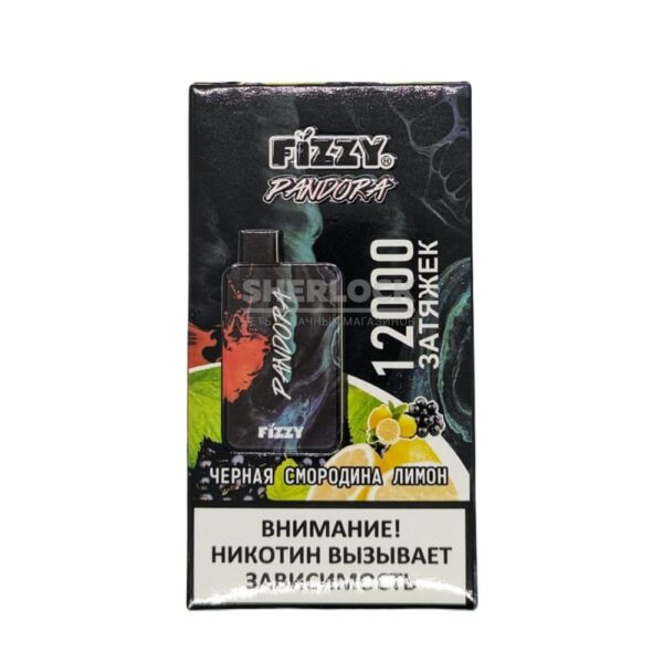 Электронная сигарета Fizzy Pandora 12000 (Черная Смородина Лимон) купить с доставкой в СПб, по России и СНГ. Цена. Изображение №6. 