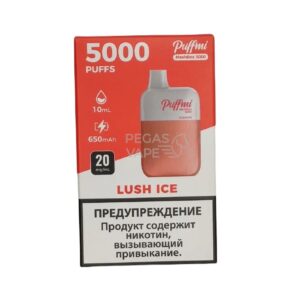 Электронная сигарета PUFFMI DX Mesh Box 5000 (Ледяной арбуз) купить с доставкой в СПб, по России и СНГ. Цена. Изображение №4. 