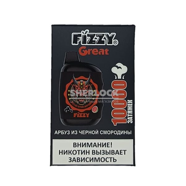Электронная сигарета FIZZY GREAT 10000 (Арбуз черная смородина) купить с доставкой в СПб, по России и СНГ. Цена. Изображение №6. 