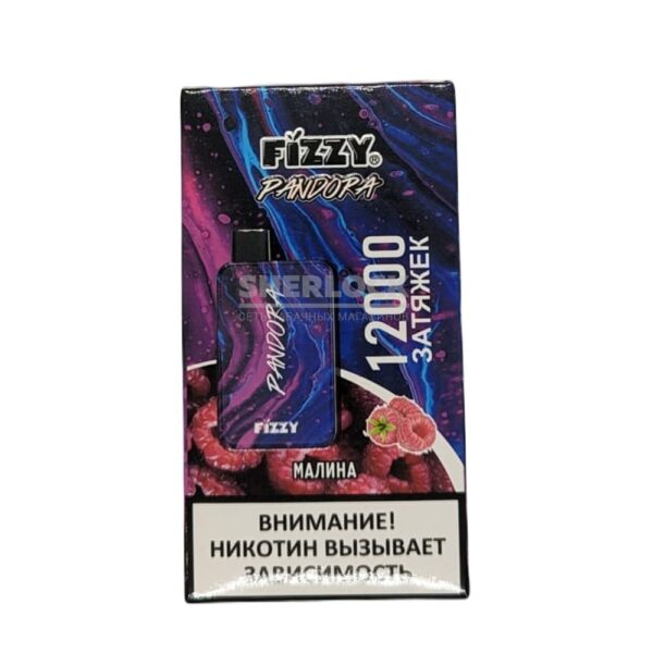 Электронная сигарета Fizzy Pandora 12000 (Малина) купить с доставкой в СПб, по России и СНГ. Цена. Изображение №6. 