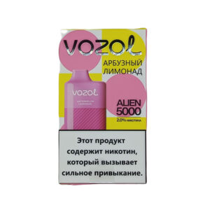 Электронная сигарета VOZOL ALIEN 5000 (Арбузный лимонад) купить с доставкой в СПб, по России и СНГ. Цена. Изображение №2.