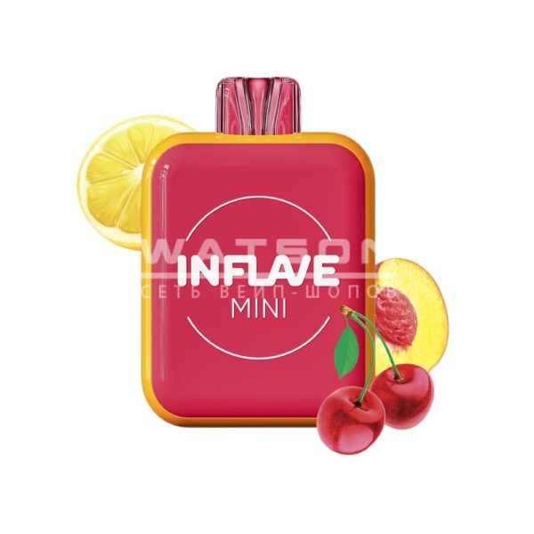 Электронная сигарета INFLAVE MINI 1000 Cherry Peach Lemon (Вишня Персик Лимон) купить с доставкой в СПб, по России и СНГ. Цена. Изображение №6. 