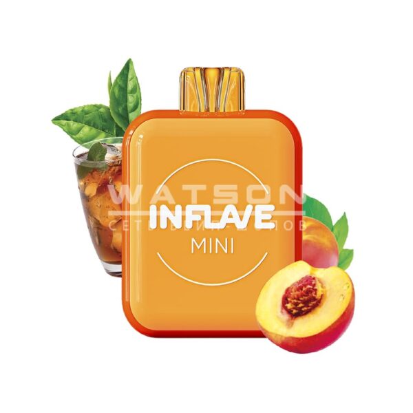 Электронная сигарета INFLAVE MINI 1000 Peach tea (Персиковый чай) купить с доставкой в СПб, по России и СНГ. Цена. Изображение №6. 