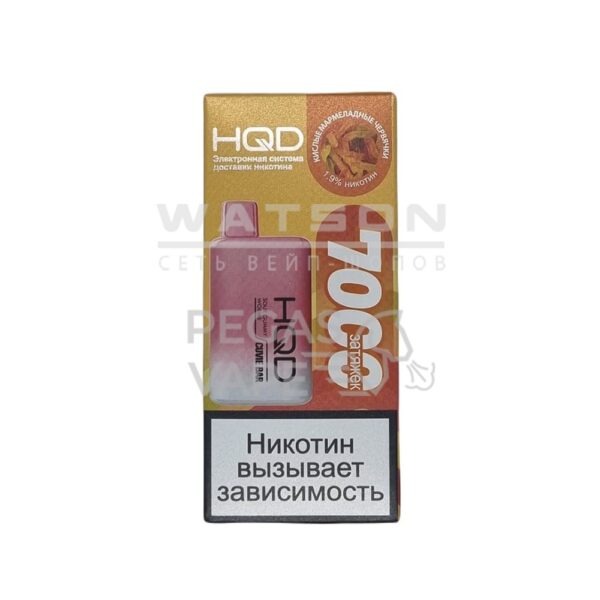 Электронная сигарета HQD Cuvie Bar 7000 (Кислые мармеладные червячки) купить с доставкой в СПб, по России и СНГ. Цена. Изображение №6. 