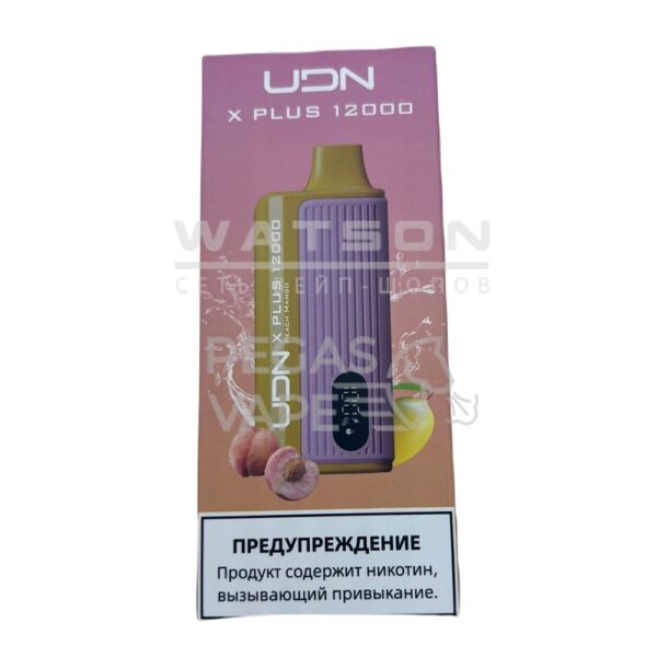 Электронная сигарета UDN X PLUS 12000 (Персик манго) купить с доставкой в СПб, по России и СНГ. Цена. Изображение №6. 