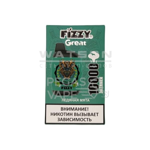 Электронная сигарета FIZZY GREAT 10000 (Ледяная мята) купить с доставкой в СПб, по России и СНГ. Цена. Изображение №6. 