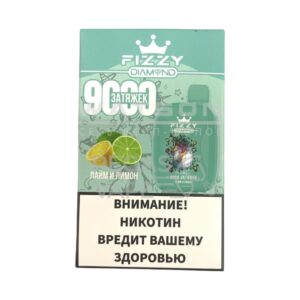 Электронная сигарета FIZZY DIAMOND 9000 (Лайм лимон) купить с доставкой в СПб, по России и СНГ. Цена. Изображение №11. 