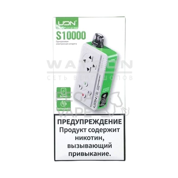 Электронная сигарета UDN S 10000 (Клубника киви) купить с доставкой в СПб, по России и СНГ. Цена. Изображение №6. 