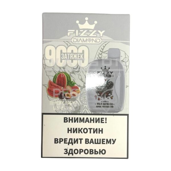 Электронная сигарета FIZZY DIAMOND 9000 (Персик арбуз маракуйя) купить с доставкой в СПб, по России и СНГ. Цена. Изображение №6. 