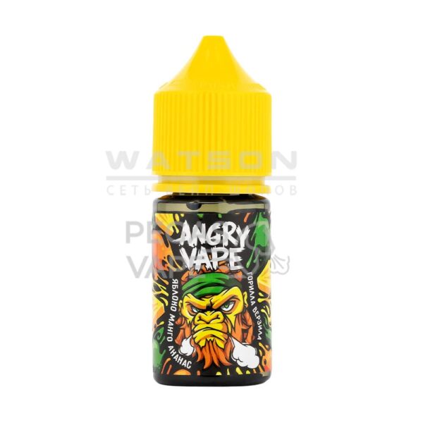 Жидкость Angry Vape Ultra Salt Горилла Верзила (Яблоко с манго и ананасом) 30 мл 2% (20 мг/мл) Strong купить с доставкой в СПб, по России и СНГ. Цена. Изображение №6. 