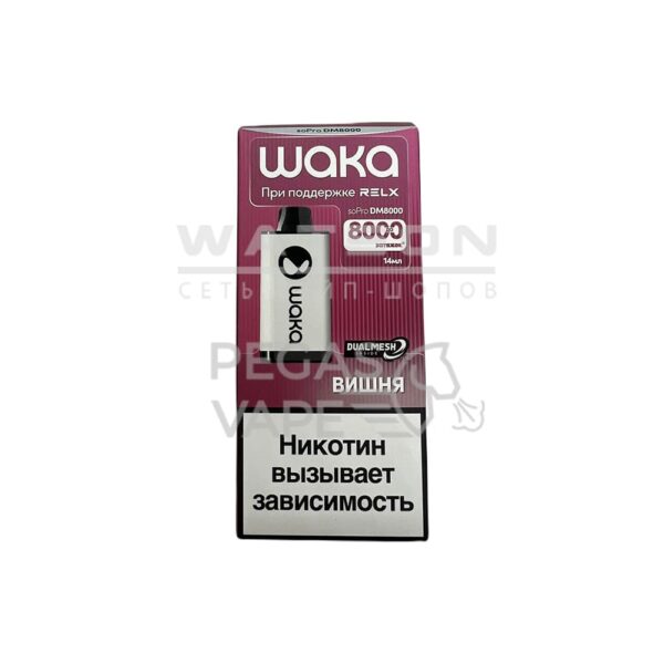 Электронная сигарета WAKA soPRO DM 8000  Dark Cherry (Вишня) купить с доставкой в СПб, по России и СНГ. Цена. Изображение №6. 