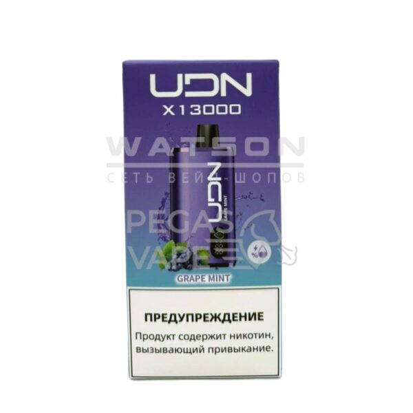 Электронная сигарета UDN BAR X 13000  (Мятный виноград) купить с доставкой в СПб, по России и СНГ. Цена. Изображение №6. 
