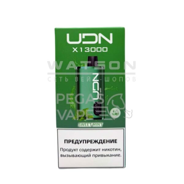 Электронная сигарета UDN BAR X 13000  (Сладкая мята) купить с доставкой в СПб, по России и СНГ. Цена. Изображение №6. 