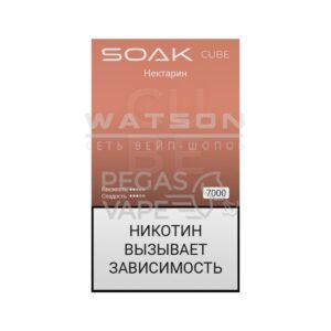 Электронная сигарета SOAK CUBE Black 7000 (Нектарин) купить с доставкой в СПб, по России и СНГ. Цена. Изображение №4. 