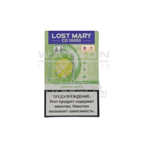 Картридж LOST MARY CD 10000 (Лимон мята) купить с доставкой в СПб, по России и СНГ. Цена. Изображение №33. 